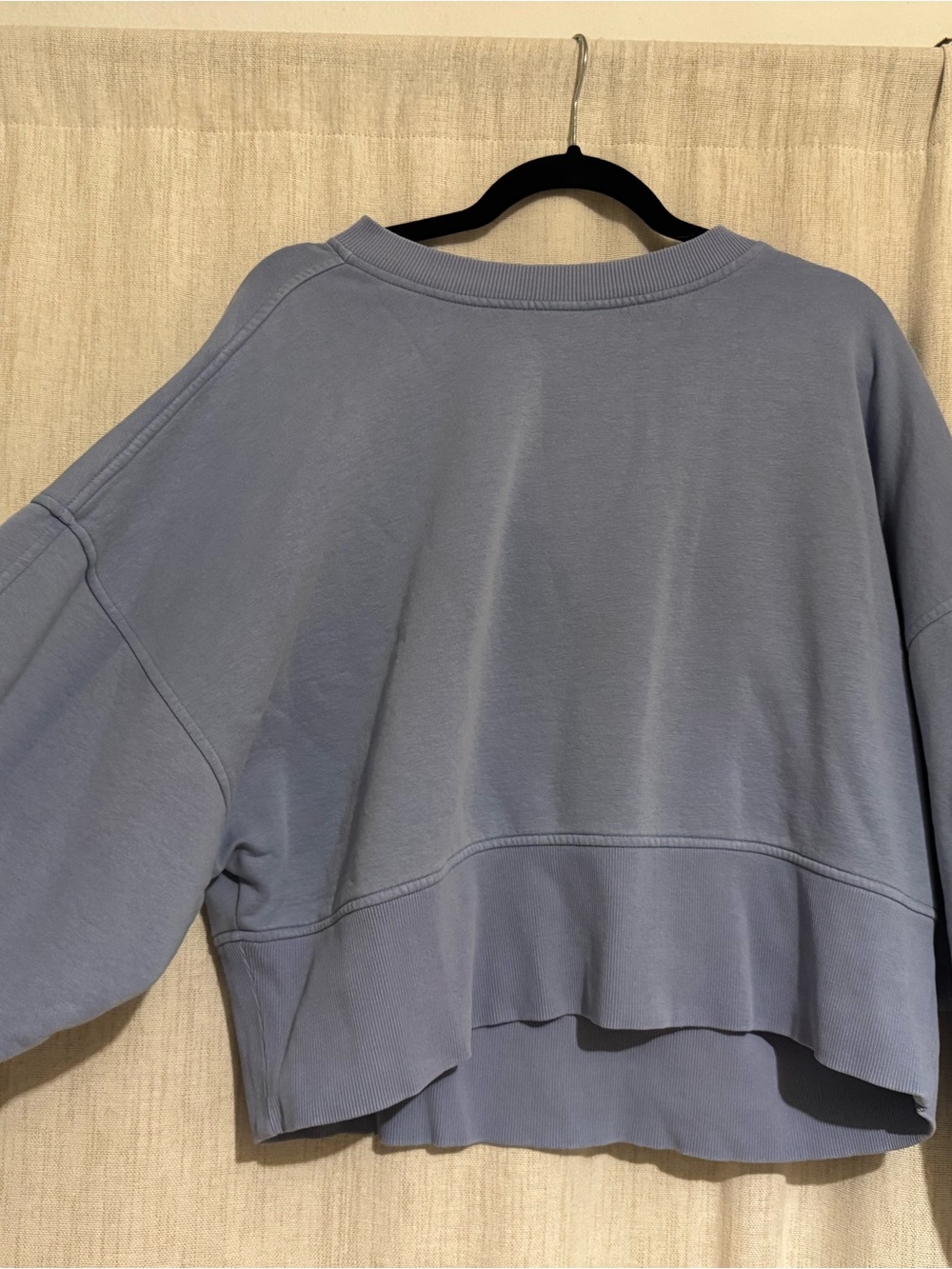 Zella Womens Blue Cropped Sweatshirt